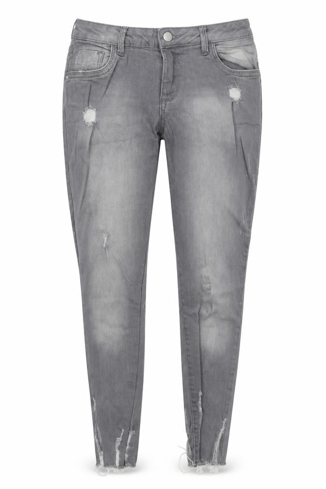 Denim Co Womens Grey  Cotton Skinny Jeans Size 10 L27 in Regular Button