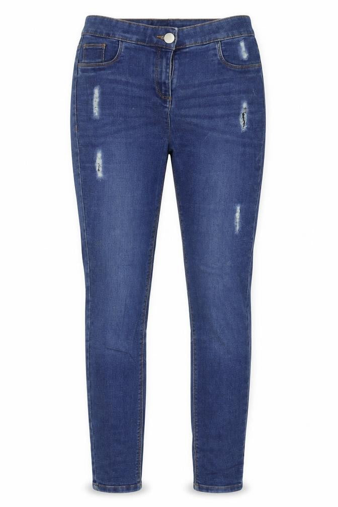 Matalan Womens Blue  Cotton Skinny Jeans Size 10 L28 in Regular Button