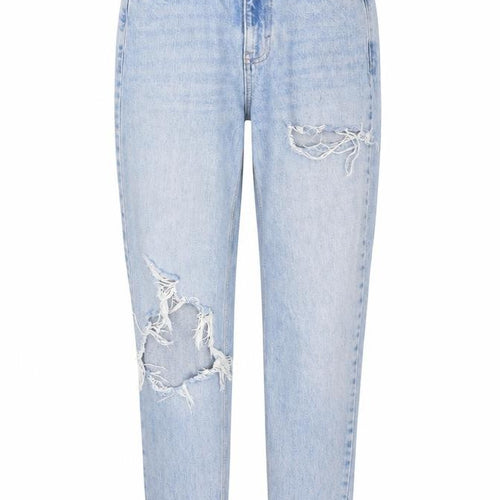Topshop Womens Blue  Cotton Mom Jeans Size 26 in L32 in Regular Button