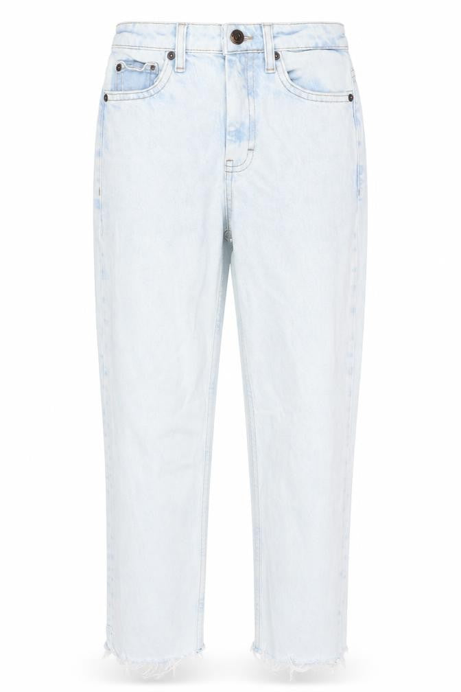 Topshop Womens Blue  Cotton Cropped Jeans Size 25 in L30 in Regular Button