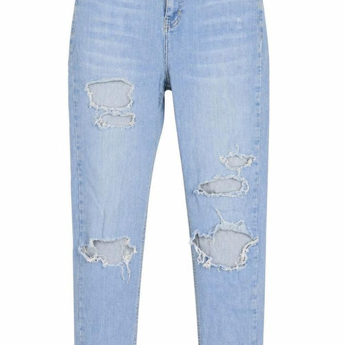 Topshop Womens Blue  Cotton Skinny Jeans Size 30 in L30 in Slim Zip