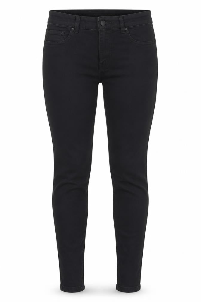 Denim & Co. Womens Black  Cotton Skinny Jeans Size 6 L29 in Regular Button