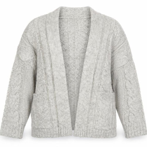 Primark Womens Grey V-Neck  Acrylic Cardigan Jumper Size 10