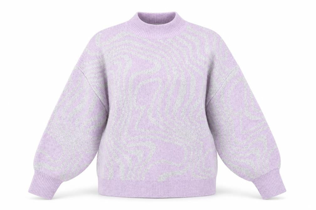 George Womens Purple Crew Neck Animal Print Polyester Pullover Jumper Size M   - 12/14