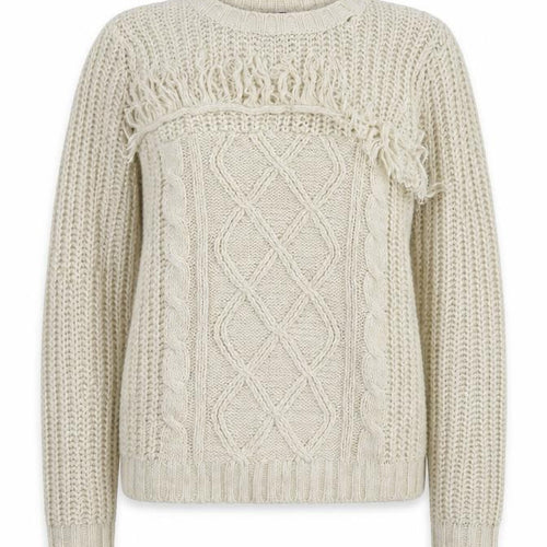 Brave Soul Womens Beige Round Neck  Acrylic Pullover Jumper Size S