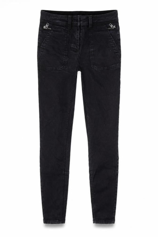 Front view of Next women’s blue lyocell skinny jeans, size UK 8, 28-inch leg regular button