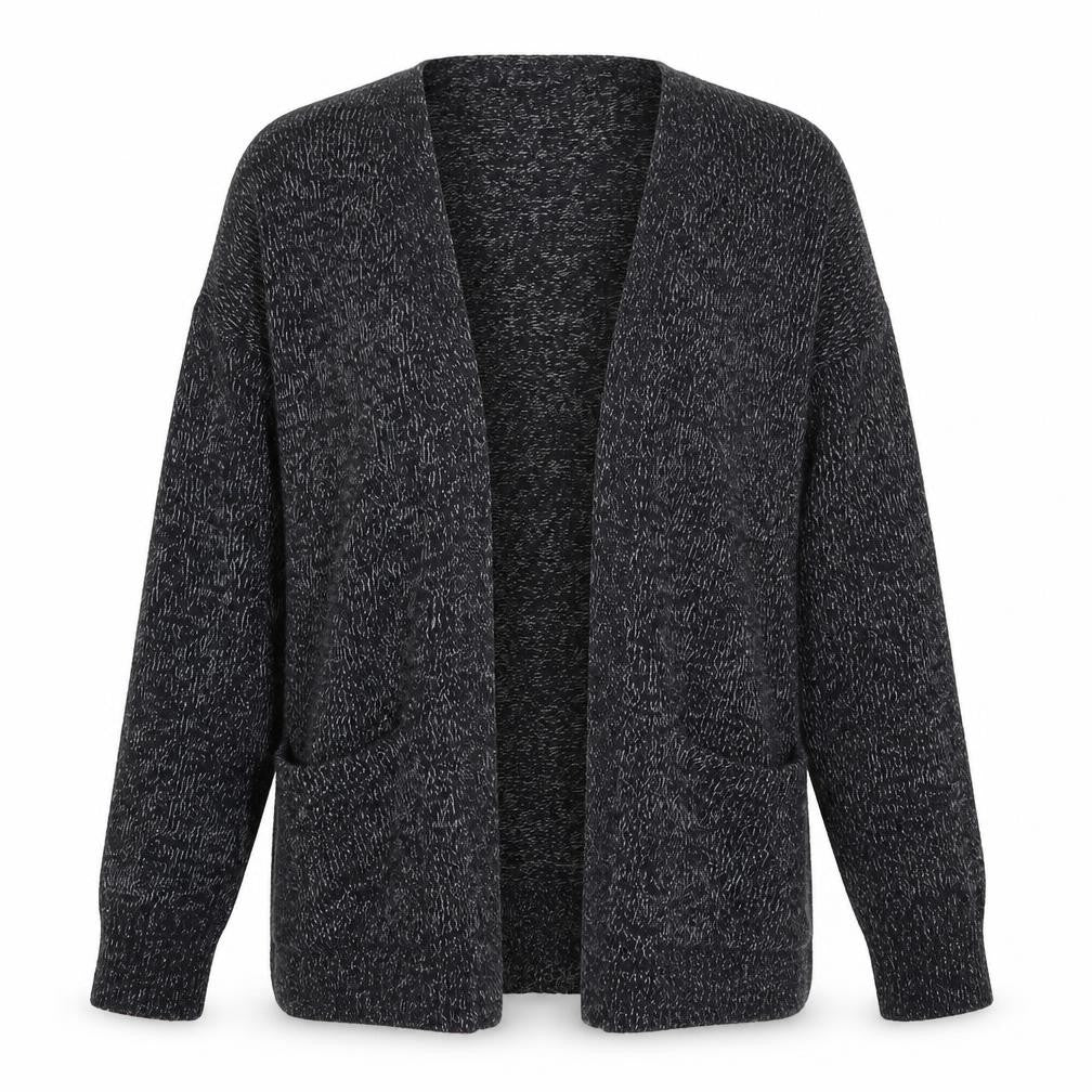Divided by H&M Womens Grey V-Neck  Acrylic Cardigan Jumper Size S