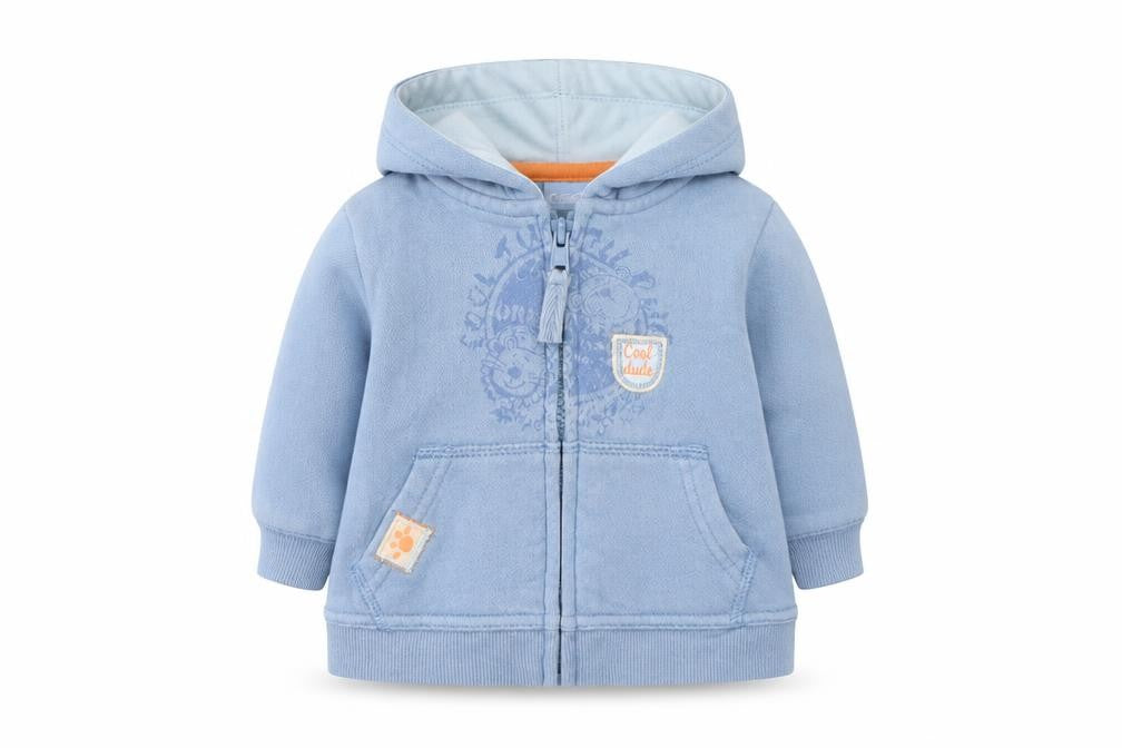 Cherokee Boys Blue  Cotton Full Zip Jumper Size 0-3 Months  Zip