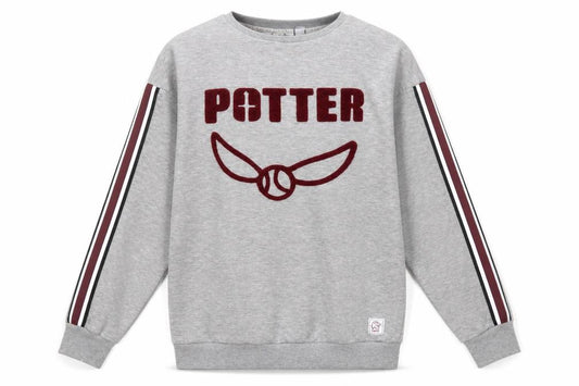 Front view of Primark women’s grey polyester pullover sweatshirt, size L