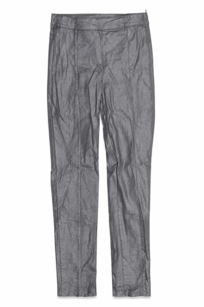 H&M Womens Silver  Cotton Straight Jeans Size 8 L28 in Regular Zip