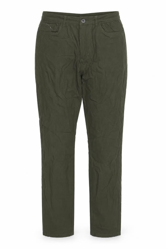 Chicoree Womens Green  Cotton Straight Jeans Size L L33 in Regular Zip