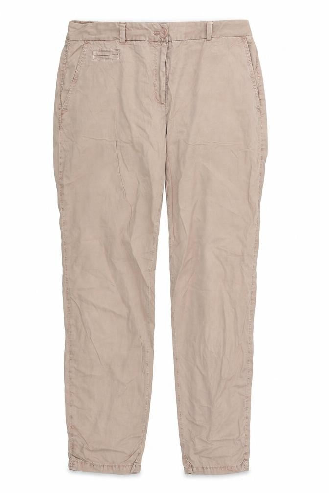 Marks and Spencer Womens Pink  Cotton Trousers  Size 32 in L28 in Regular Button