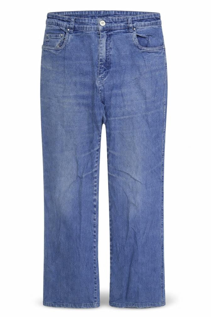 Greensource Womens Blue  Cotton Straight Jeans Size 32 in L28 in Regular Button