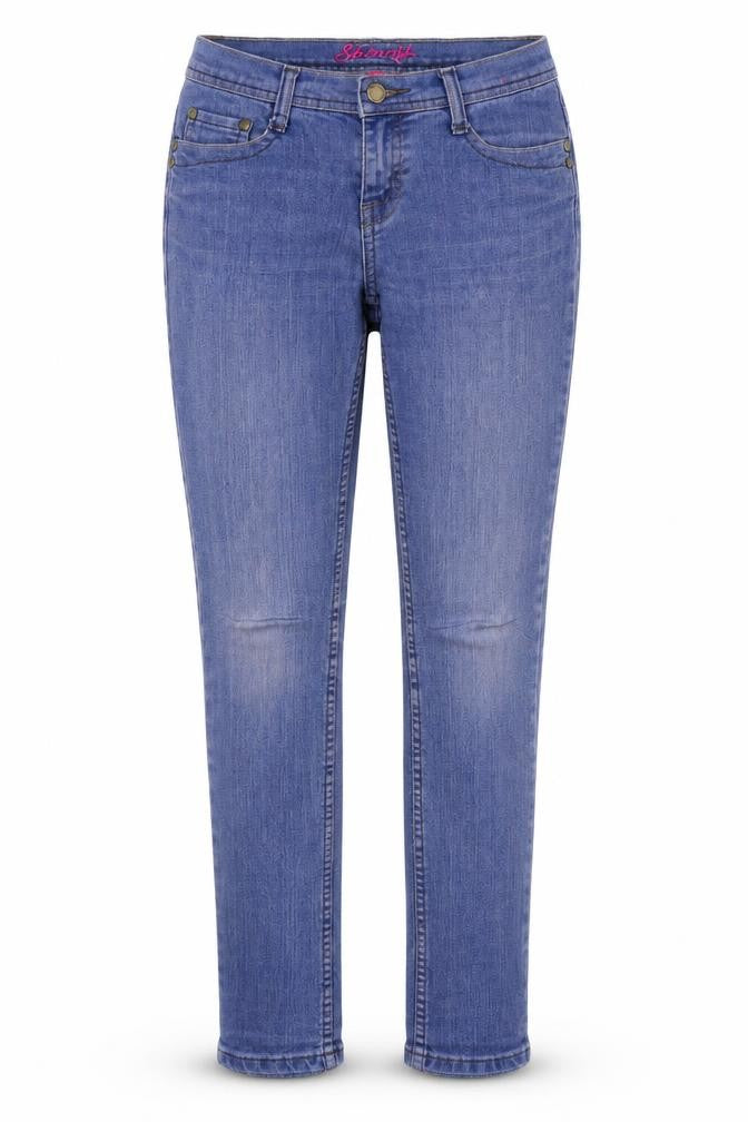 Denim Co Womens Blue  Cotton Skinny Jeans Size 8 L30 in Regular Button