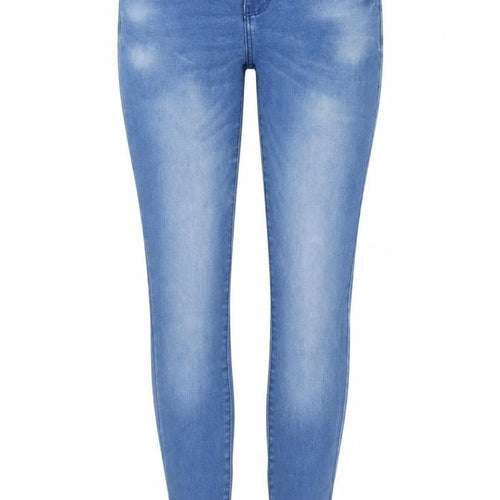 Denim & Co. Womens Blue  Cotton Skinny Jeans Size 6 L34 in Regular Button