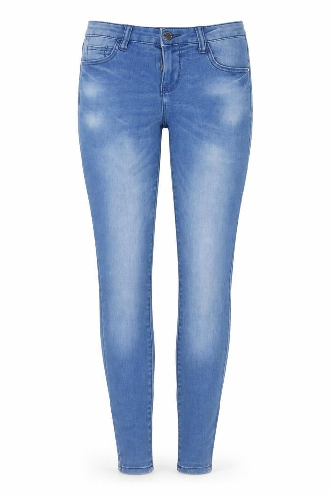 Denim & Co. Womens Blue  Cotton Skinny Jeans Size 6 L34 in Regular Button