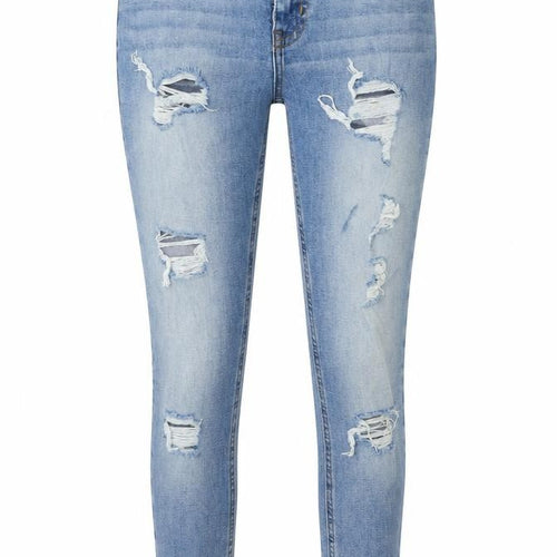 Denim & Co. Womens Blue  Cotton Skinny Jeans Size 10 L29 in Regular Button