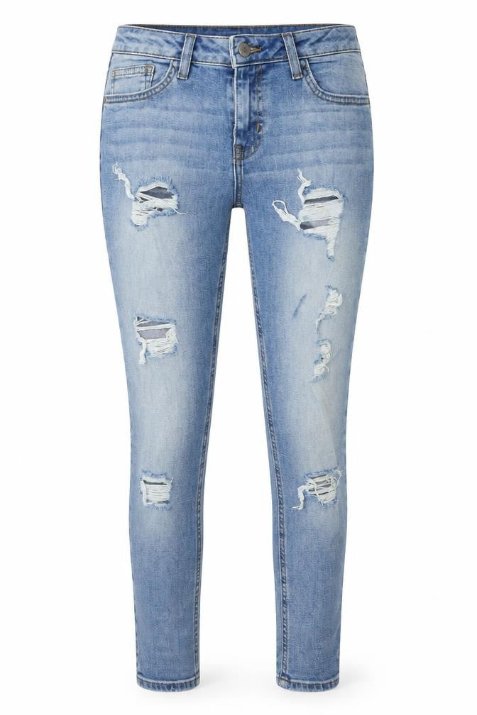 Denim & Co. Womens Blue  Cotton Skinny Jeans Size 10 L29 in Regular Button