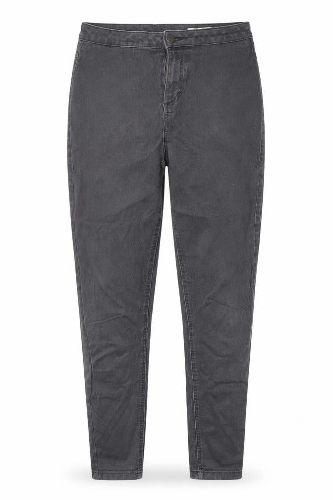 Marks and Spencer Womens Grey  Cotton Skinny Jeans Size 14 L28 in Regular Button