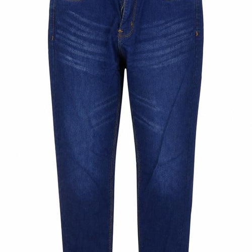 Preworn Womens Blue  Cotton Cropped Jeans Size 30 in L24 in Regular Button