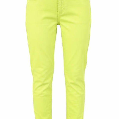 Johnnie B Womens Yellow  Cotton Skinny Jeans Size 28 in L27 in Regular Button - Neon Yellow