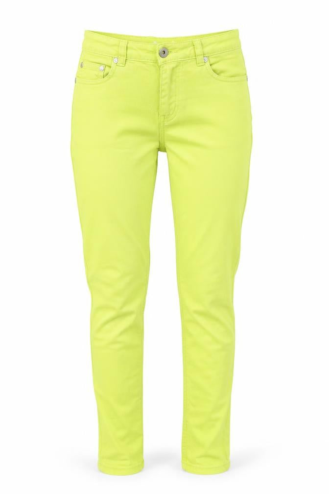 Johnnie B Womens Yellow  Cotton Skinny Jeans Size 28 in L27 in Regular Button - Neon Yellow