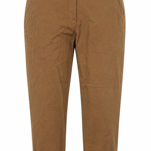 Preworn Womens Brown  Cotton Cropped Jeans Size 32 L22 in Regular Button
