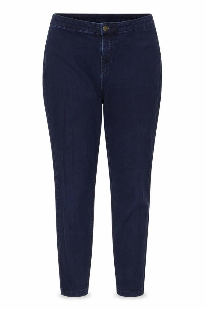 Marks and Spencer Womens Blue  Cotton Skinny Jeans Size 14 L24 in Regular Button