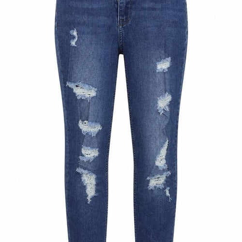 Divided by H&M Womens Blue  Cotton Skinny Jeans Size 8 L29 in Regular Button