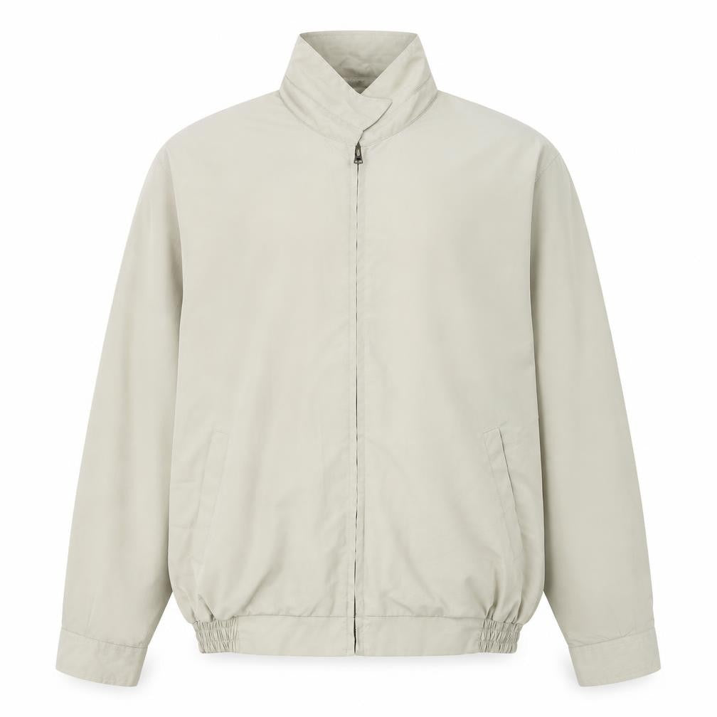 Front view of Premier men’s beige jacket coatigan, size 40