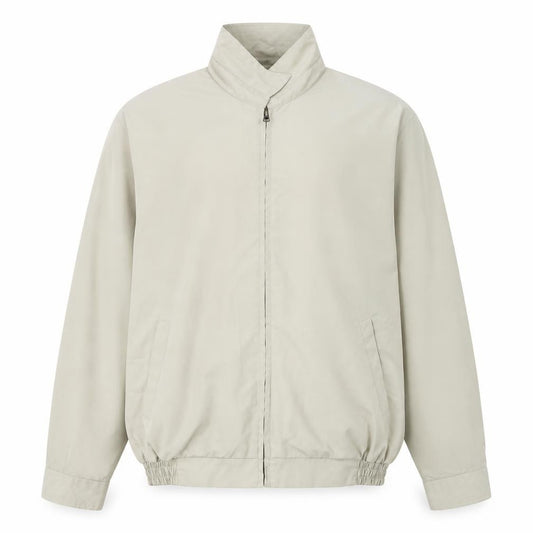 Front view of Premier men’s beige jacket coatigan, size 40