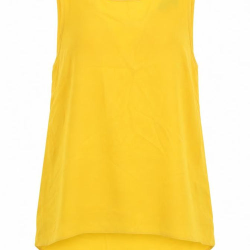 Dorothy Perkins Womens Yellow  Polyester Camisole Blouse Size 10 Round Neck