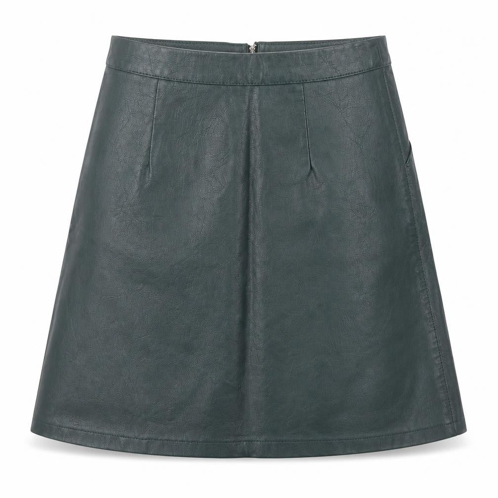 A&G Womens Green  Viscose A-Line Skirt Size XS   Zip