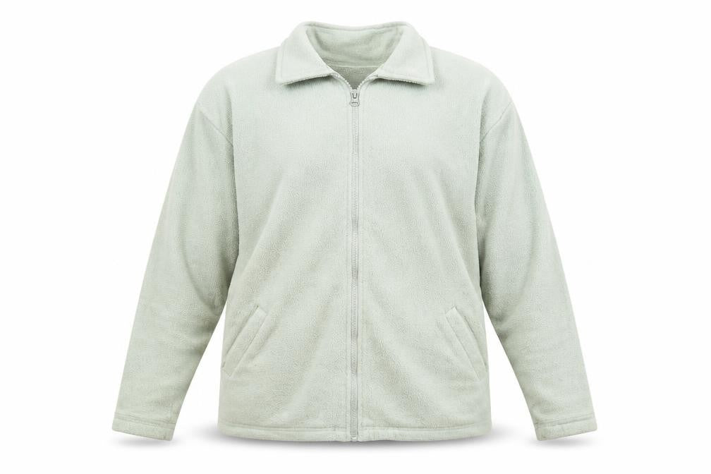 Front view of Active men’s green jacket, size M, zip