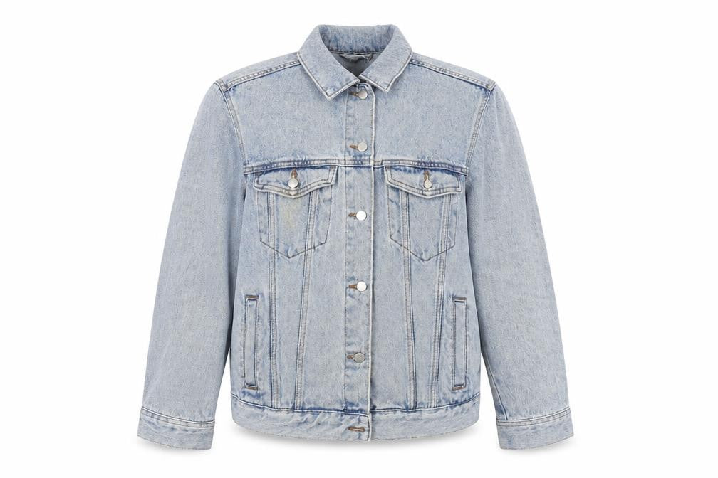 Front view of Divided by H&M women’s blue jacket, size S