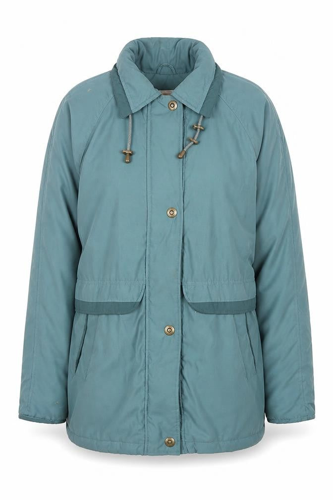 Front view of Compliments women’s green jacket, size UK 14