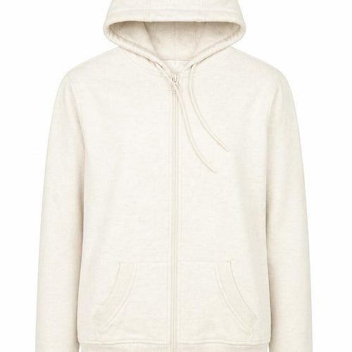 Primark Womens Beige  Cotton Full Zip Hoodie Size 2XS  Zip