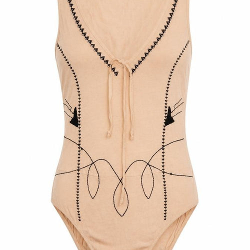 Sacred Hawk Womens Pink Geometric Cotton Bodysuit One-Piece Size S
