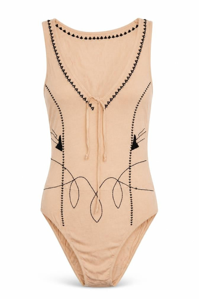 Sacred Hawk Womens Pink Geometric Cotton Bodysuit One-Piece Size S
