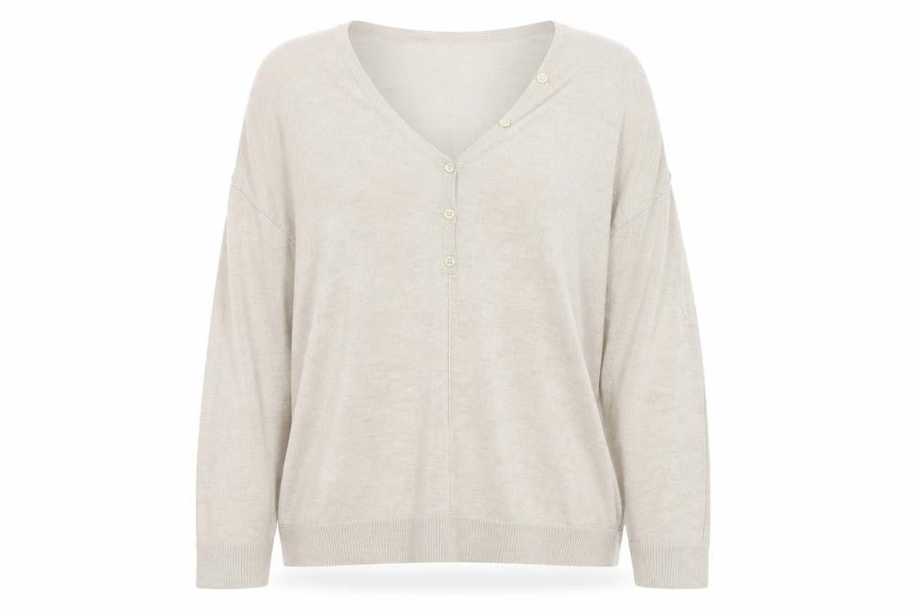 NEXT Womens Beige V-Neck  Viscose Cardigan Jumper Size M