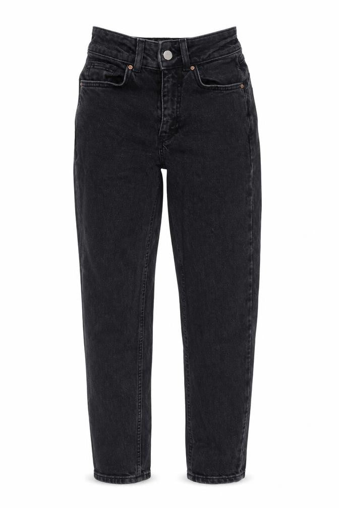 Denim & Co. Womens Black  Cotton Straight Jeans Size 4 L29 in Regular Zip
