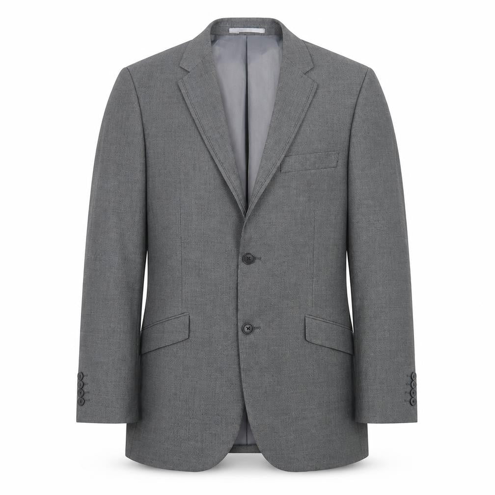 Front view of George men’s grey polyester jacket suit jacket, size 38