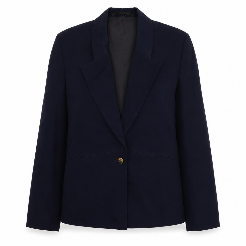 Front view of Andre Grau women’s blue jacket, size UK 12