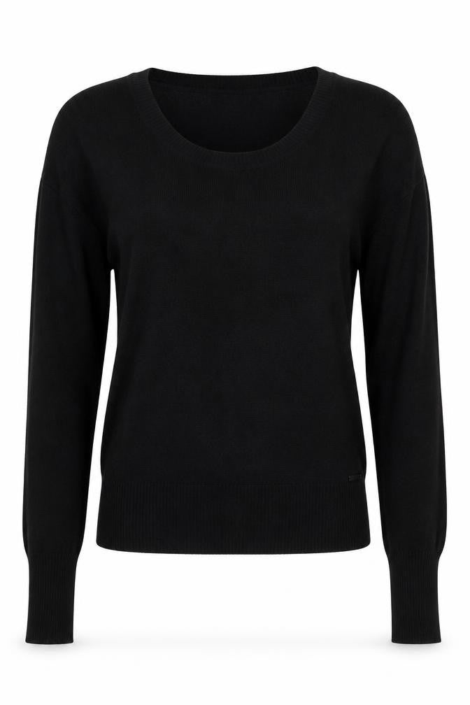 Piaza Italia Womens Black Round Neck  Acrylic Pullover Jumper Size M
