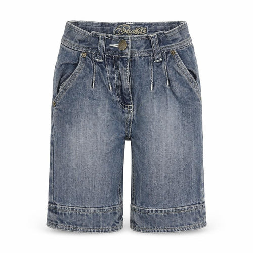 Okaidi Girls Blue  Cotton Bermuda Shorts Size 4 Years  Regular Zip