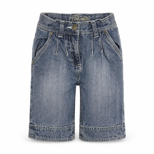 Okaidi Girls Blue  Cotton Bermuda Shorts Size 4 Years  Regular Zip