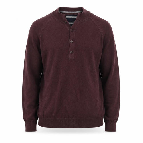 Blue Harbour Mens Red V-Neck  Cotton Henley Jumper Size XL