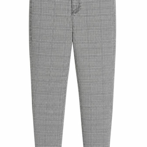 Topshop Womens Grey Plaid Cotton Skinny Jeans Size 30 in L28 in Regular Zip