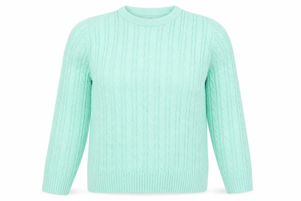 Pure & Natural Womens Green Crew Neck  Acrylic Pullover Jumper Size S   - S/M