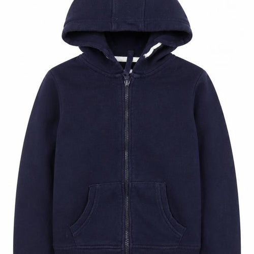 YD Boys Blue  Cotton Full Zip Hoodie Size 7-8 Years  Zip